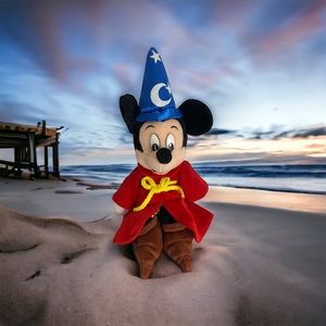 Walt Disney World Plush  Fantasia Mickey Mouse Sorcerer Wizard Stuffed Animal